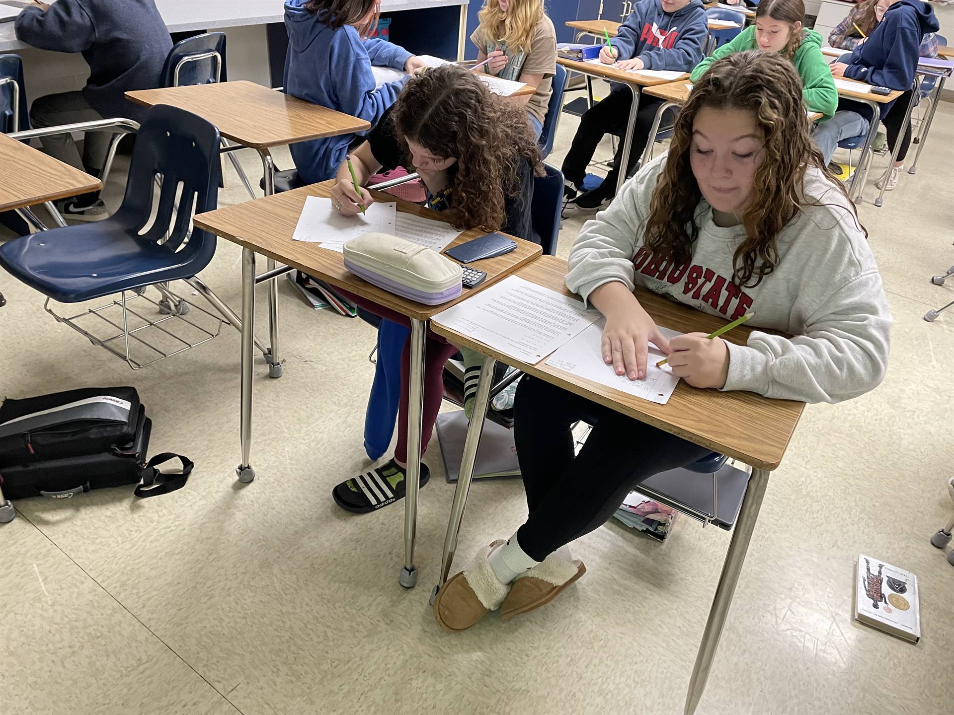students working on math problems