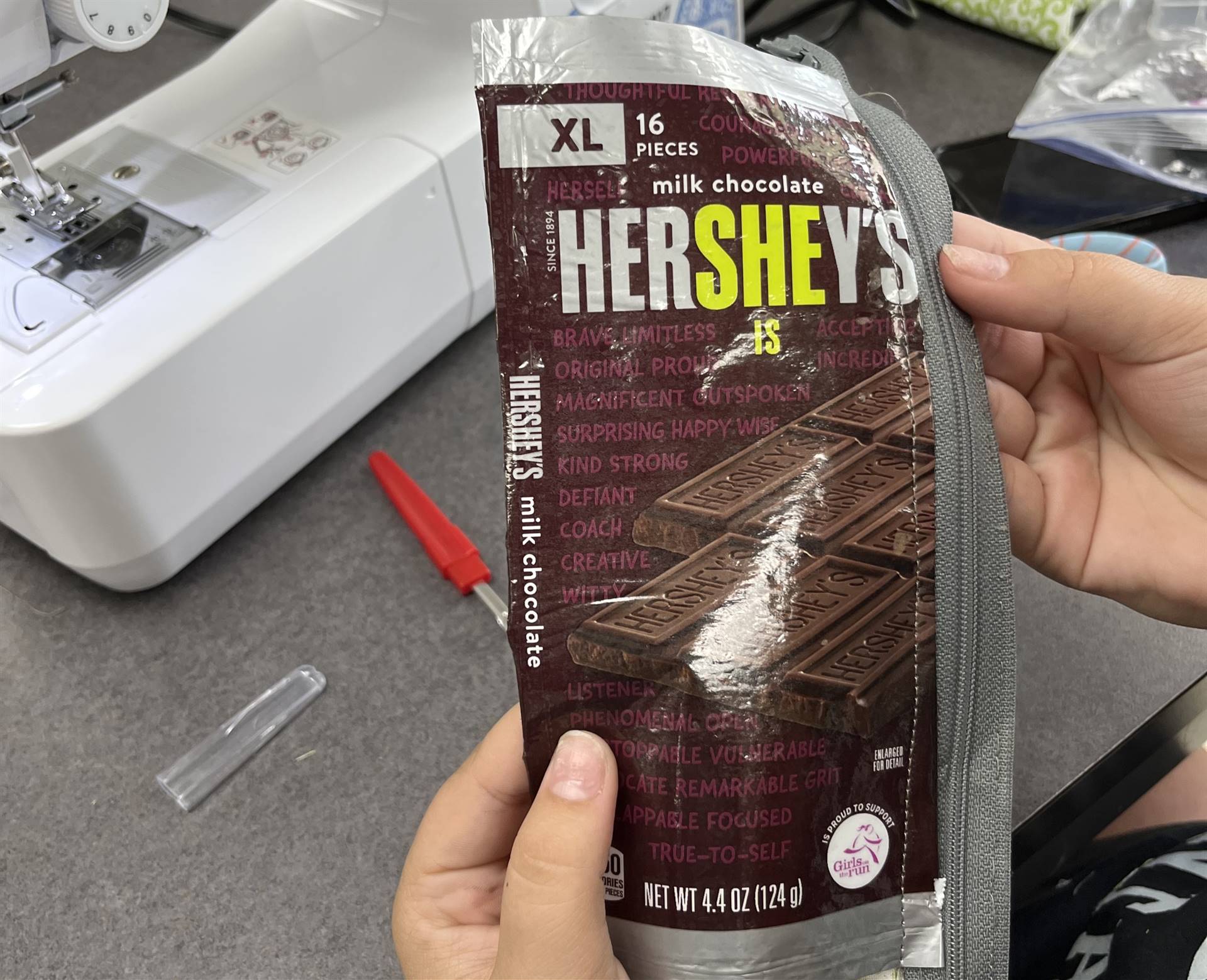 hershey's bag with zipper